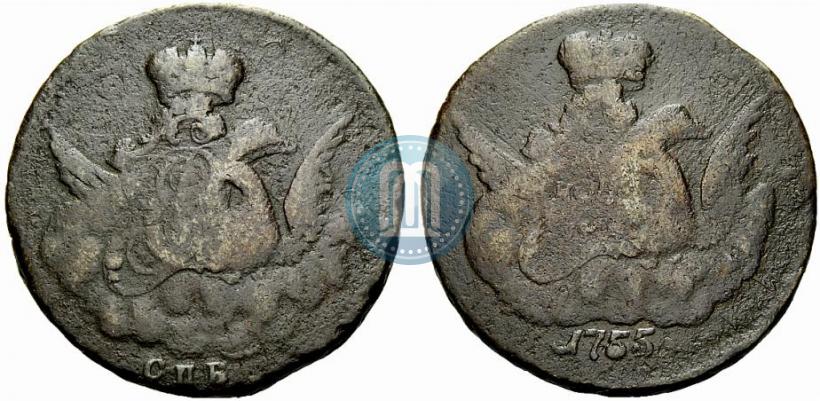 Picture 1 kopeck 1755 year СПБ 