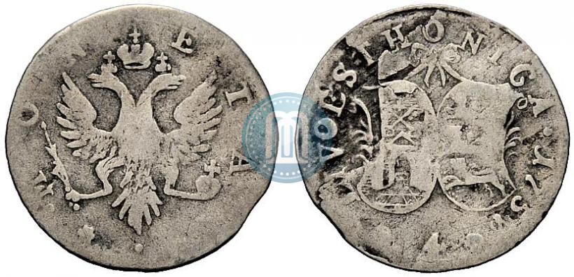 Фото 4 копейки 1757 года  "Ливонез"