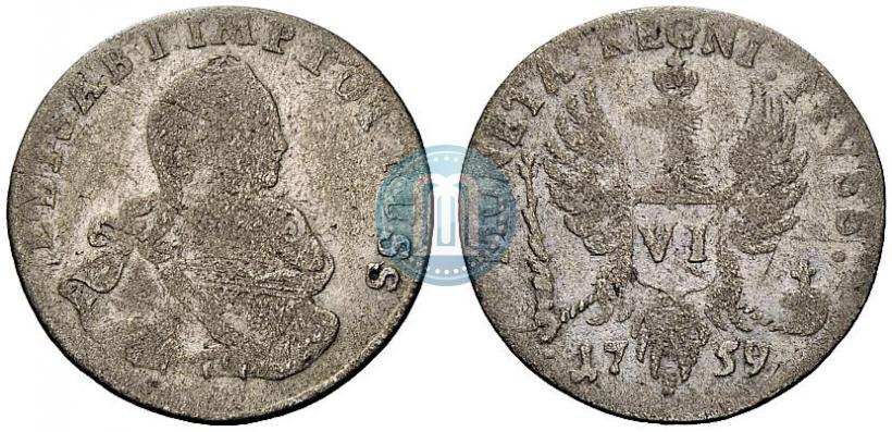 Picture 6 groszy 1759 year  