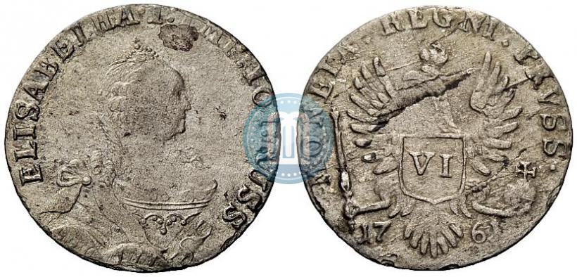 Picture 6 groszy 1761 year  