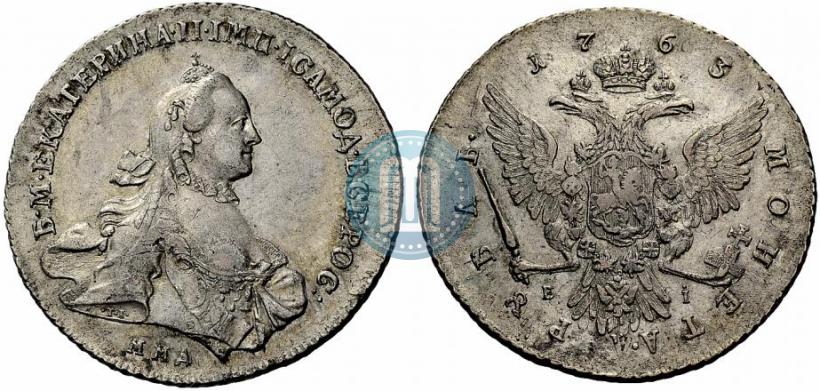 Picture 1 rouble 1763 year ММД-EI 