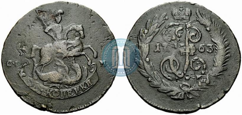 Picture 2 kopecks 1763 year СПМ 