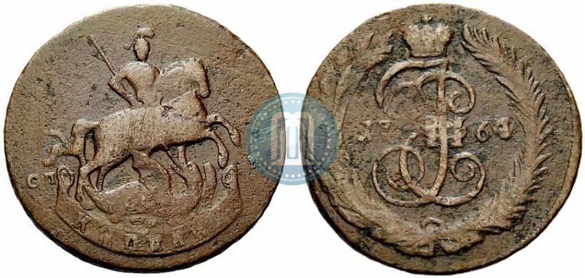 Фото 1 копейка 1764 года СПМ 