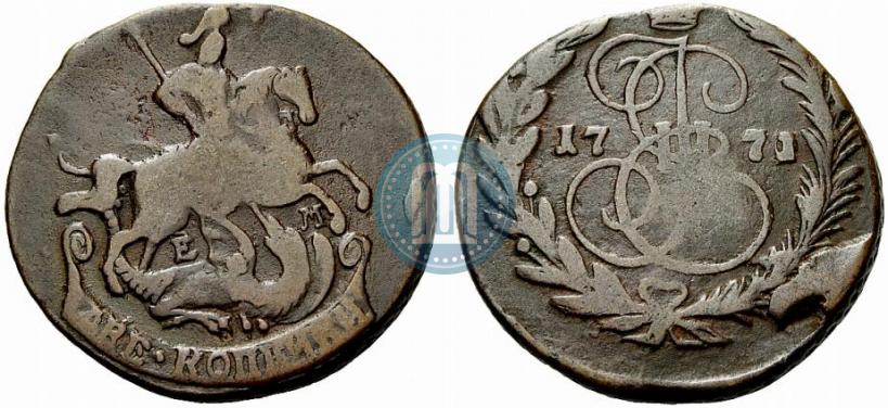 Picture 2 kopecks 1771 year ЕМ 