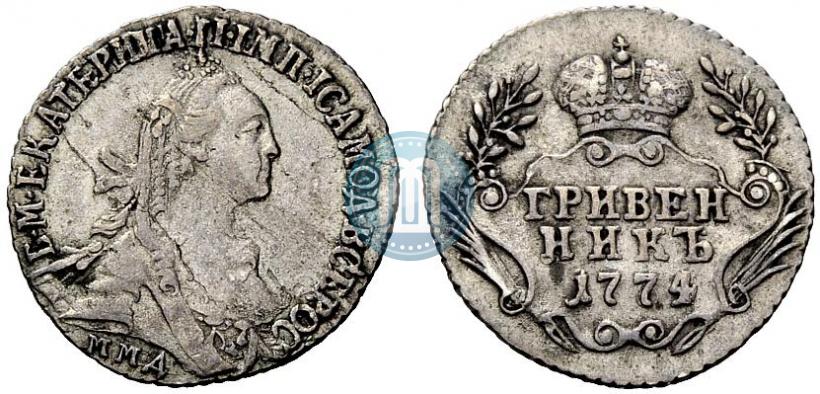Picture Grivennik 1774 year ММД 