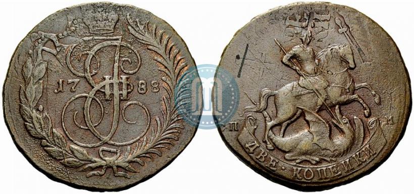 Picture 2 kopecks 1788 year СПМ 