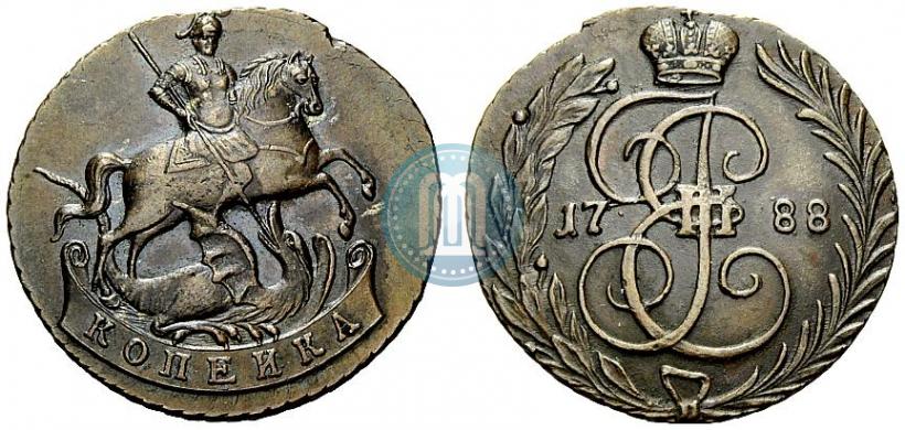 Фото 1 копейка 1788 года  