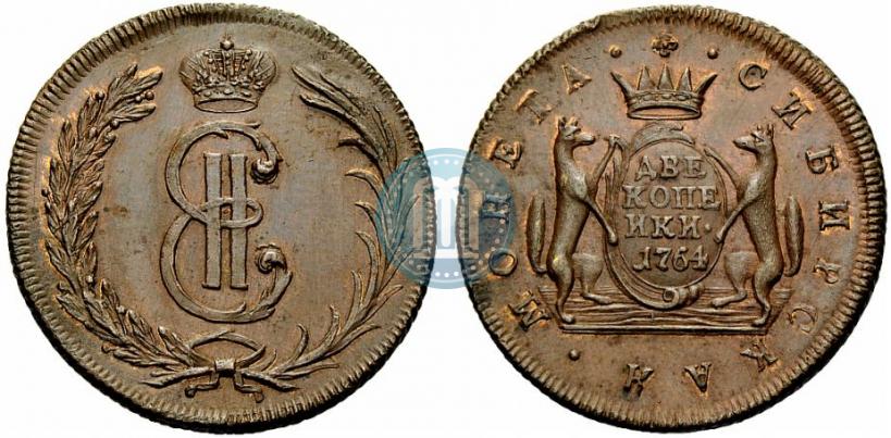 Фото 2 копейки 1764 года  