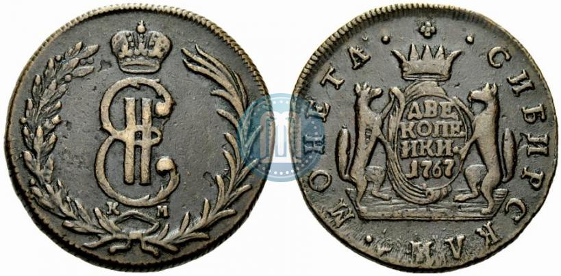 Picture 2 kopecks 1767 year КМ 