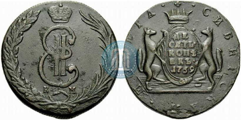 Picture 10 kopecks 1769 year КМ 