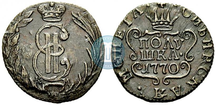 Фото Полушка 1770 года КМ 