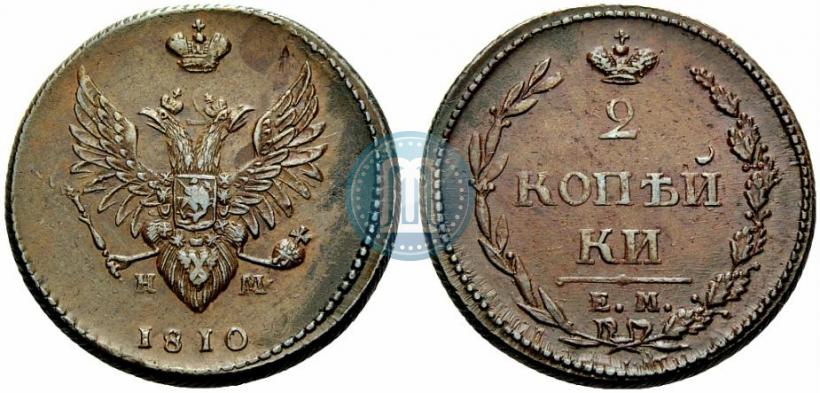 Picture 2 kopecks 1810 year ЕМ-НМ 