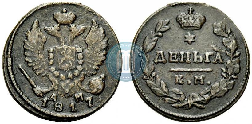Фото Деньга 1817 года КМ-АМ 