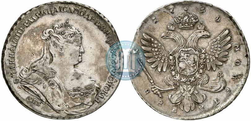 Picture 1 rouble 1738 year СПБ "Petersburg type"