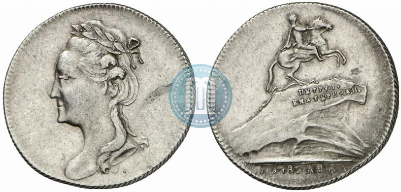 Picture Token Coin 1782 year  "Monument to Peter the Great in Saint-Petersburg"