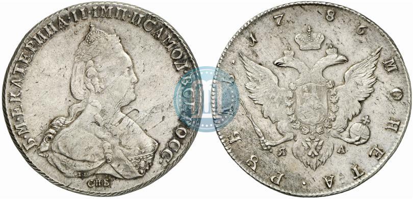 Picture 1 rouble 1786 year СПБ-ЯА 