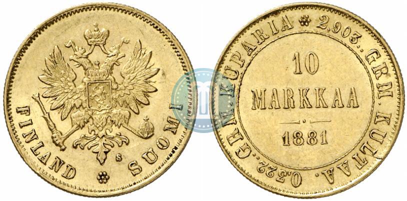 Picture 10 markkaa 1881 year S 