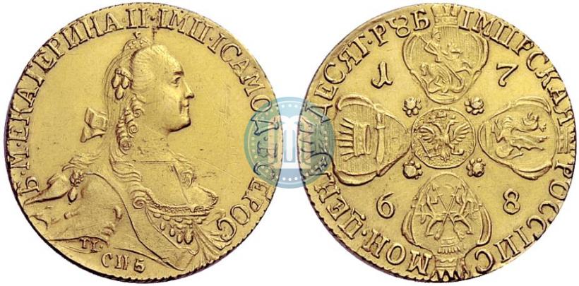 Фото 10 рублей 1768 года СПБ 