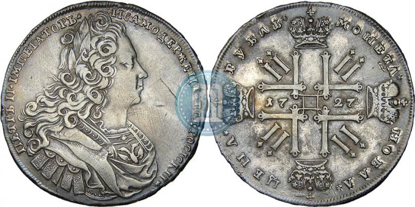Picture 1 rouble 1727 year  "Moscow type"