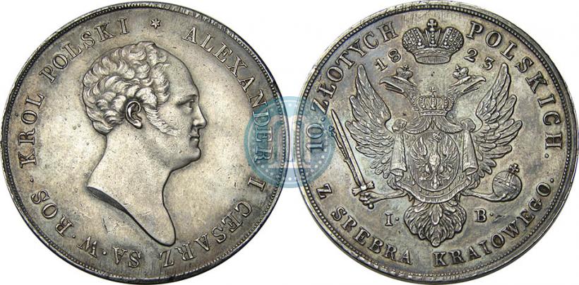 Picture 10 złotych 1823 year IB 
