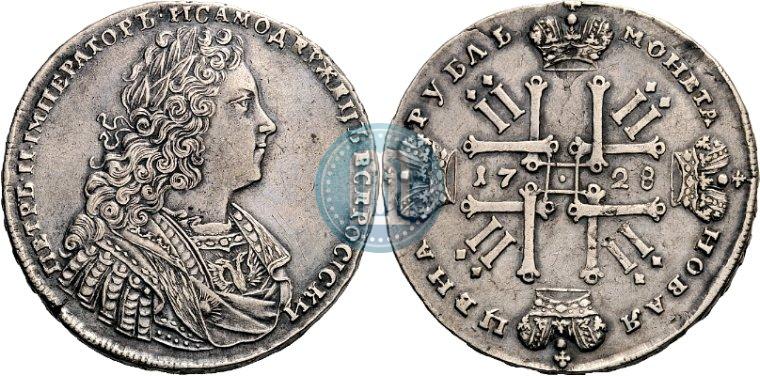 Фото 1 рубль 1728 года  "Тип 1728"