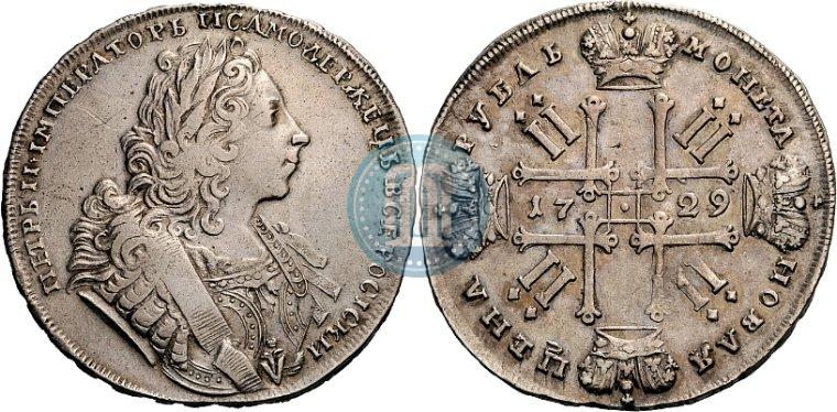 Фото 1 рубль 1729 года  "Тип 1729"