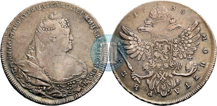 Picture 1 rouble 1738 year  "Moscow type"