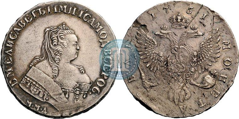 Picture 1 rouble 1751 year ММД 