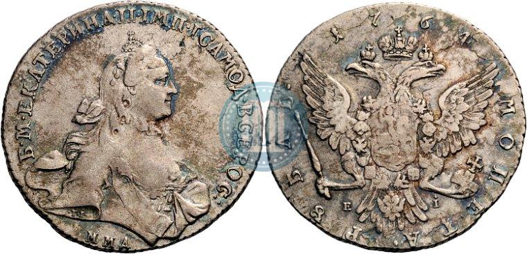 Picture 1 rouble 1764 year ММД-EI 