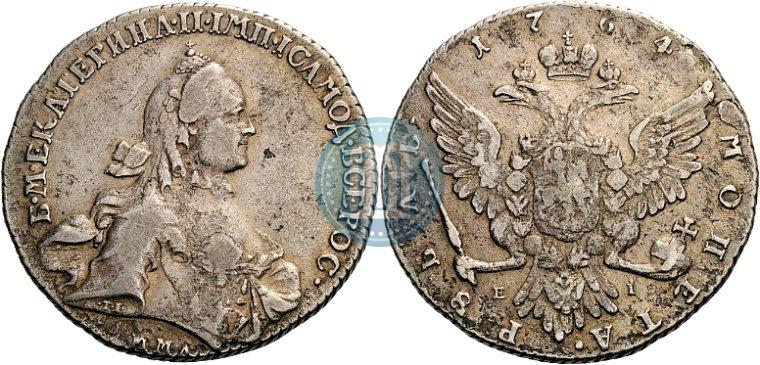Picture 1 rouble 1764 year ММД-EI 