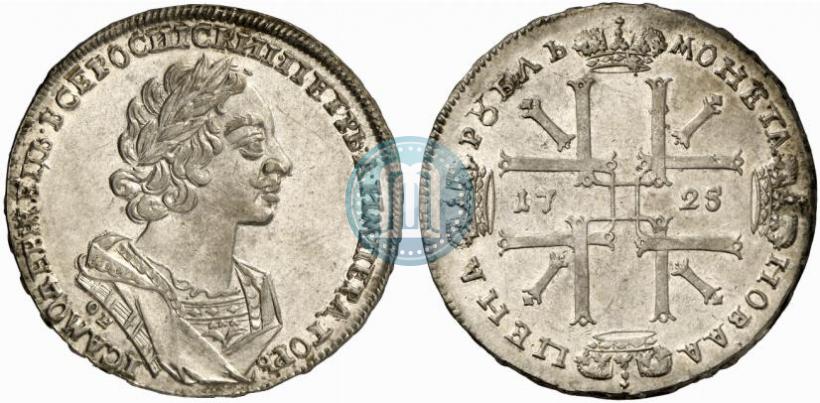 Picture 1 rouble 1725 year OK "Portrait in ancient armour"