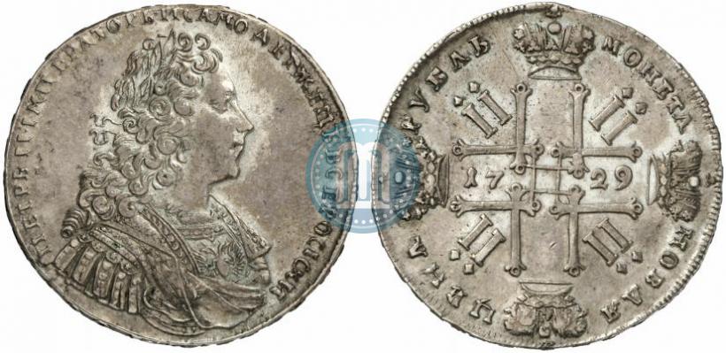 Фото 1 рубль 1729 года  "Тип 1728"