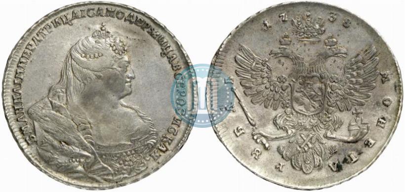 Picture 1 rouble 1738 year  "Moscow type"