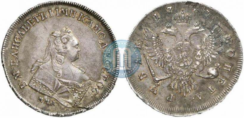 Picture 1 rouble 1743 year ММД 