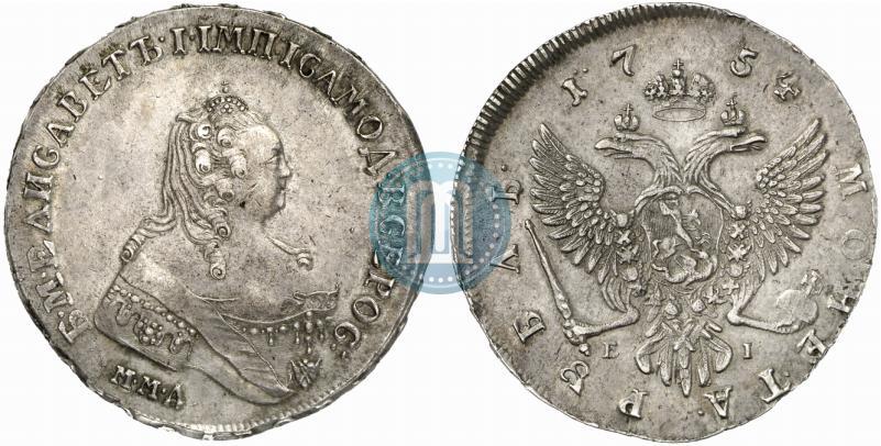 Picture 1 rouble 1754 year ММД-ЕI 