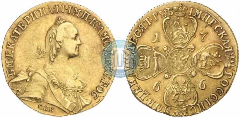 Picture 10 roubles 1766 year СПБ 