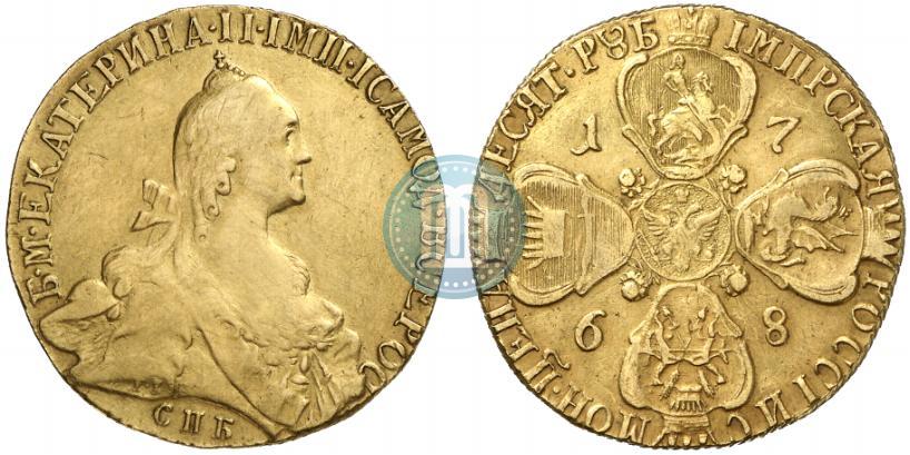 Picture 10 roubles 1768 year СПБ 