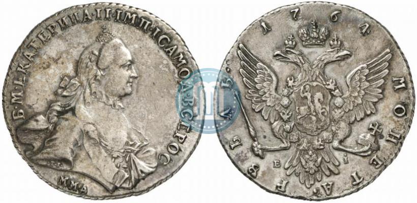 Фото 1 рубль 1764 года ММД-EI 