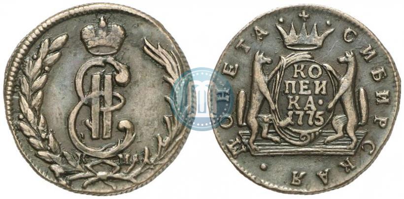 Picture 1 kopeck 1775 year КМ 