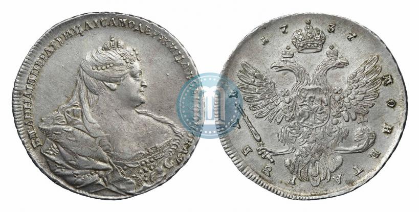 Picture 1 rouble 1737 year  "Moscow type"