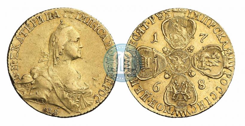 Picture 10 roubles 1768 year СПБ 