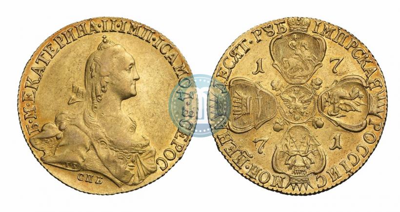 Picture 10 roubles 1771 year СПБ 