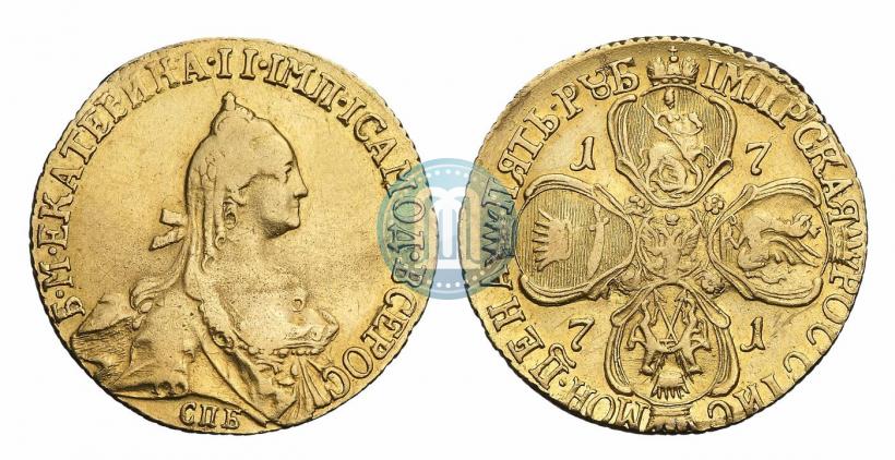 Picture 5 roubles 1771 year СПБ 