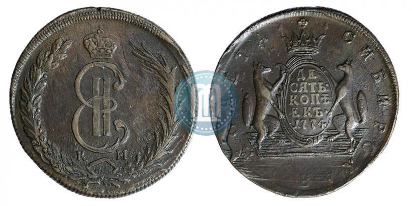Picture 10 kopecks 1774 year КМ 