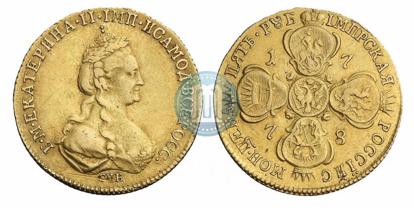 Picture 5 roubles 1778 year СПБ 