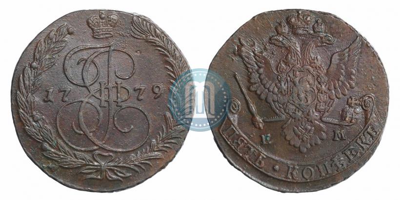 Picture 5 kopecks 1779 year ЕМ 