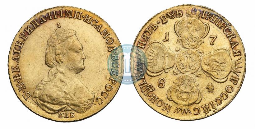 Picture 5 roubles 1784 year СПБ 