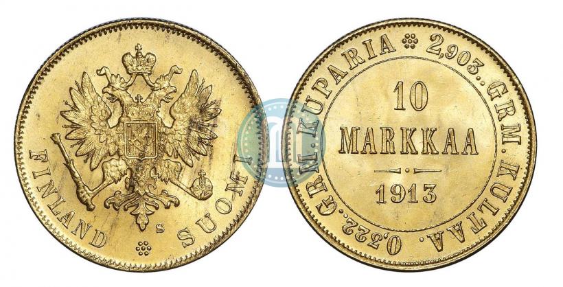 Фото 10 марок 1913 года S 