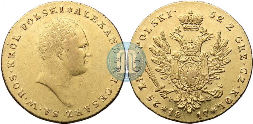 Picture 25 złotych 1817 year IB 