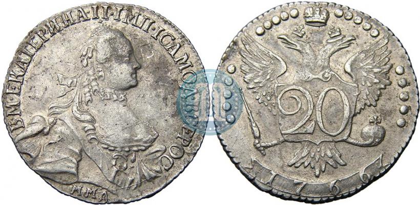 Picture 20 kopecks 1766 year ММД 